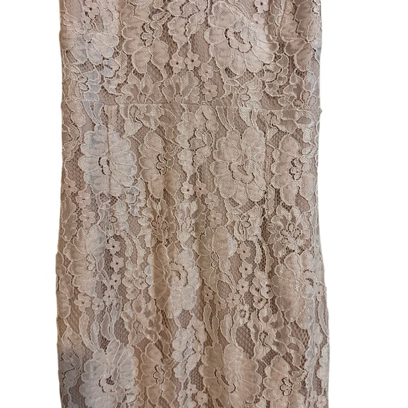 Lulus Blush Pink Lace Bodycon Open Back Dress Size Large - Picture 3 of 9